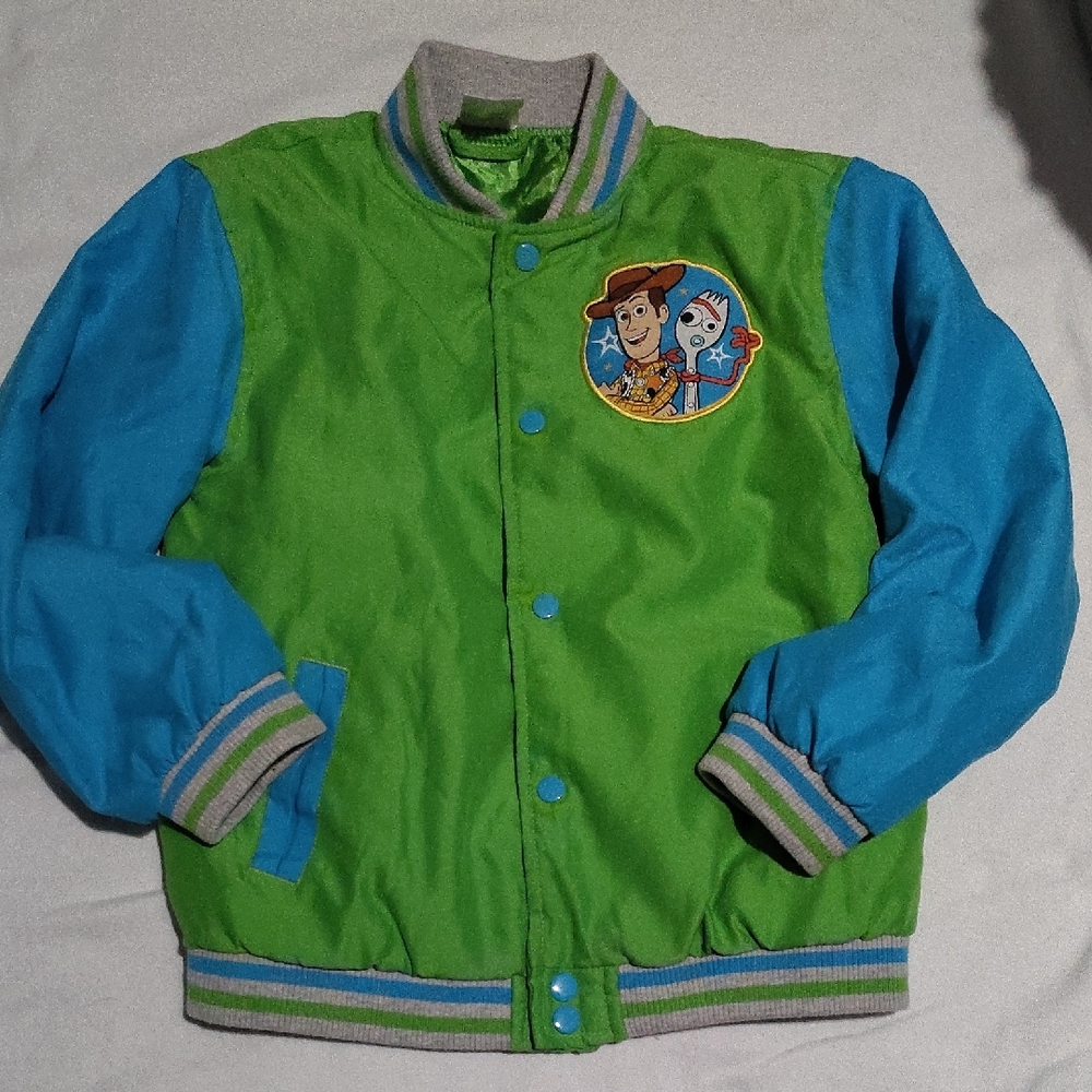 Kids Green and Blue Jacket with Toy Story Theme 7/8 $125